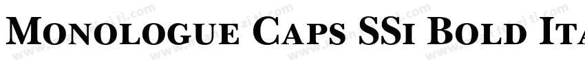 Monologue Caps SSi Bold Italic Small Caps字体转换